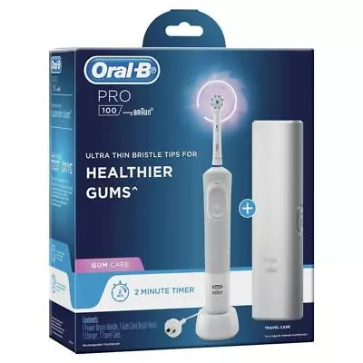 Oral B Pro 100 Gum Care Power Toothbrush White • $39.99