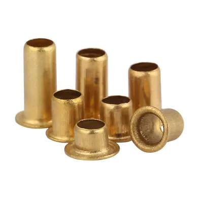 M0.9/1.3/1.5/1.7/ M2.0 *2-10 Mm Brass Eyelet Rivet Hollow Rivets One Piece DIY • $1.69