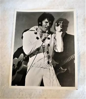 Singing ELVIS PRESLEY 8 X10  Glossy Black & White Photo Portrait Picture Image  • $4