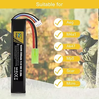 30C 3S 2000mAh 11.1V LiPo Hobby Battery Airsoft Battery Mini Tamiya Connector AU • $24.68