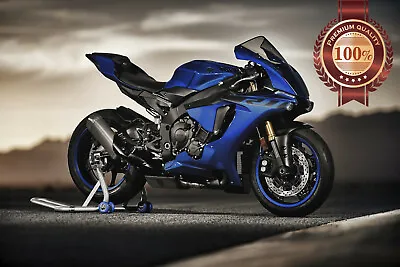 Yamaha R1 Blue Motor Bike Motorbike Superbike Roadbike Print Premium Poster • $119.95