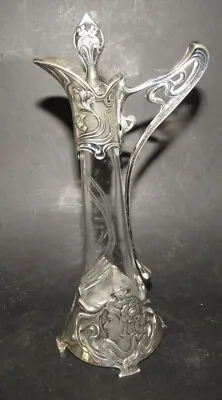 Ewer Crystal Jugenstil WMF Silver Silverplated Art Nouveau Decanter • $1247.76