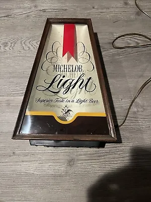 Vintage Michelob Light -Light Up Beer Advertisement Sign With Wall Mount Works • $39.99