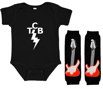 Elvis Presley TCB Logo Infant Bodysuit Shirt Set Outfit • $16.46