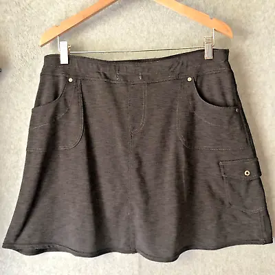 Kuhl Women’s Size L Skort Skirt FLAW Gray Travel Active Lifestyle Hiking Pockets • $11.90