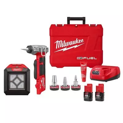 Milwaukee PEX Expansion Tool Kit 12V Li-Ion W/ 1/2  - 1  Heads + Rover LED Light • $774.12