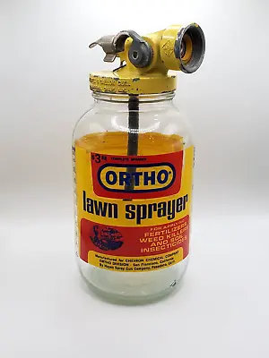 Vintage ORTHO Lawn Sprayer Garden Weed Glass Bottle Hayes 15 Gallon Gun • $12.95