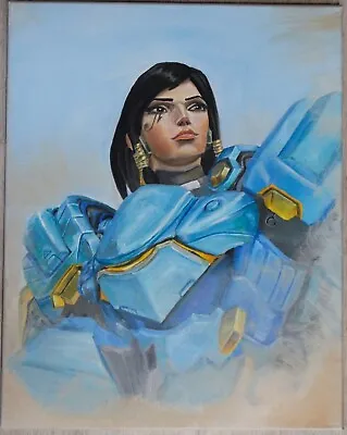 $136.21 • Buy Handmade Painted Oil Canva Overwatch Hero Pharah Fan Art Poster Blizzard