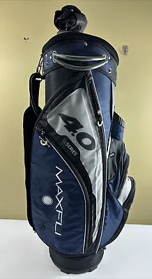 MAXFLI U/Series 4.0 Cart Golf Bag 14 Way Divider Top 8 Zipper Pockets Rain Hood • $119.95