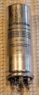 ONE 80-40-30-20 MFD  550V Twist Lock Capacitor Authenticap KTL25 MC225 MC275 AMP • $71.95