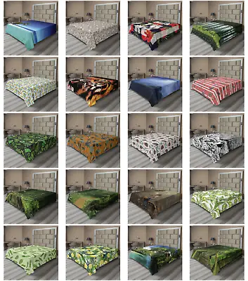 Ambesonne Jungle Flat Sheet Top Sheet Decorative Bedding 6 Sizes • $30.99