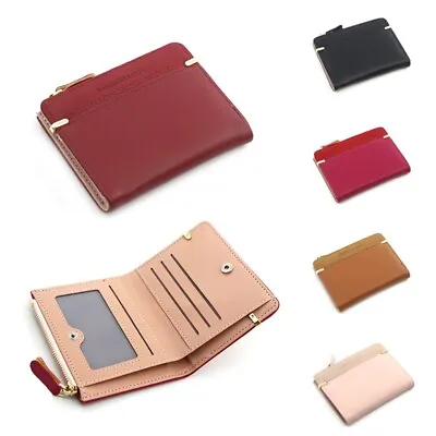 Women's Short Small Money Purse Wallet Ladies Leather Folding Coin Card Holder • £4.99