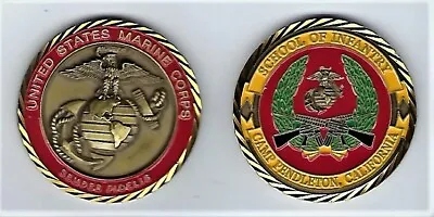 USMC Marine School Of Infantry Grunt 0-3 SOI Camp Pendleton Challenge Coin • $11.99