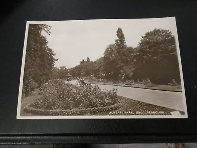 Postcard Of Albert Park Middlesborough (RP Unposted) • £1.91