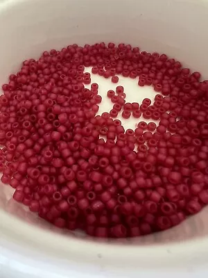 30grams Japanese Glass Seed Beads Matsuno 8/0-#226 Matte Frosted Dark Pink • $3.31