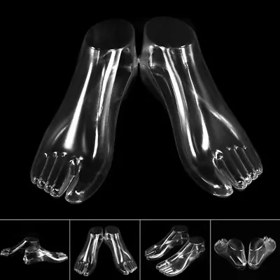 1 Pair Clear Female Feet Mannequin Foot Sandal Shoes Sock Display Model Props US • $9.34