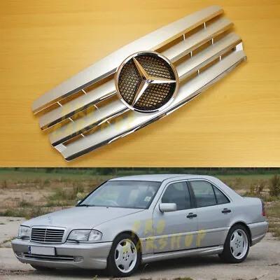 For 1994-00 M-BENZ C-Class W202  4 Door Sedan Wagon Lridium Silver Front Grille • $177.97