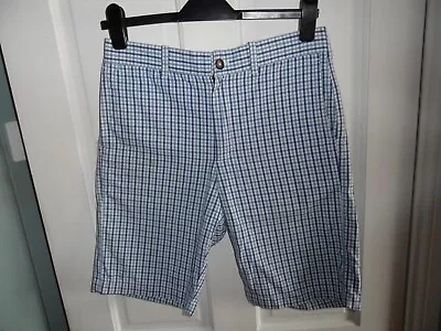 Jack Wills  Blue White Check Shorts Size Small • £0.99