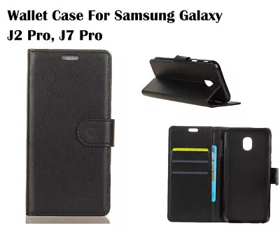 $1.75 • Buy For Samsung Galaxy J2 Pro, J7 Pro Screen Protector/Flip Card Slot Wallet Case