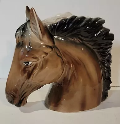 Vintage Inarco Horse Head Vase Ceramic Pottery E-6560 Original Sticker Intact • $35