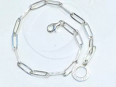 THOMAS SABO Charm Club Sterling Silver Long Oval Link Bracelet 19cm Near New • $59