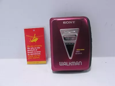 Sony Walkman Cassette Player WM-EX170 Purple & Black Spares & Repairs         F8 • £5.95