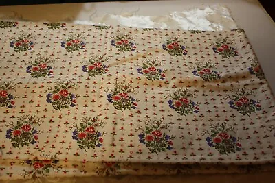 3 Yds 14   Vintage Laura Ashley Floral Small Bouquet Fabric 48  Wide • $19.99