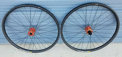 29  700c Mavic EX830 Bike Wheels Tubeless Hookless 6 Bolt Disc Orange BOOST Hub • $349.99