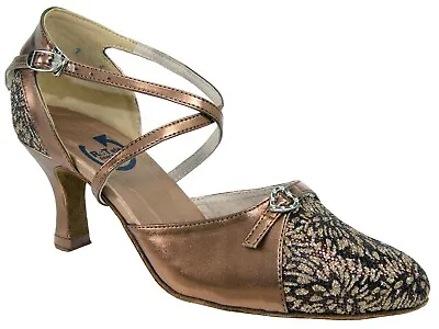 £22 • Buy Copper Latin 'Heather' Dance Shoe 2.5  Heel Uk Size 3.5 *Salsa*Ceroc*Ballroom*
