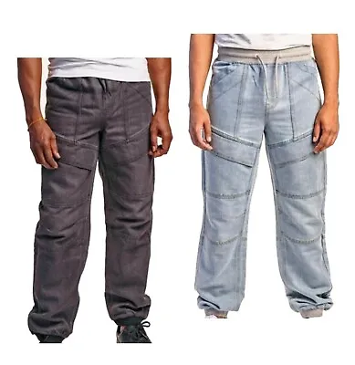 £19.99 • Buy Mens Airwalk Relaxed Fit Stylish Everyday Cuff Jean Sizes Waist From 30 To 38