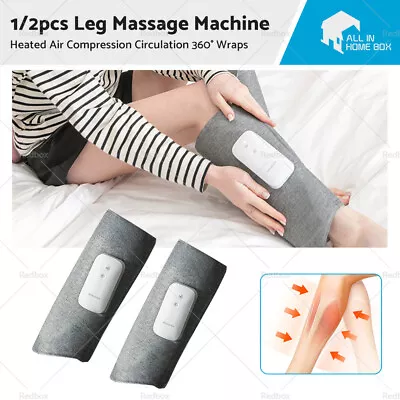 Calf Leg Electric Massager Heated Air Compression Circulation Wraps Rechargeable • $41