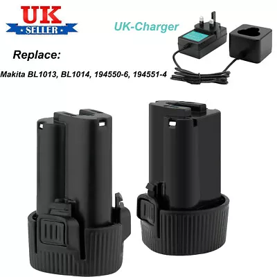 2x 3.5AH 10.8V Li-ion Battery/Charger For Makita BL1013 BL1014 194550-6 DF330D • £228.91