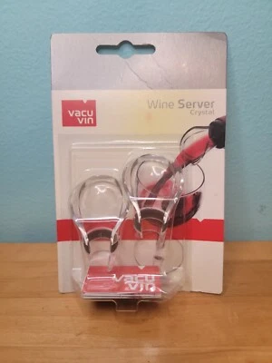 $12 • Buy Vacu Vin Crystal Wine Server  Pourer Set Of 2  Black