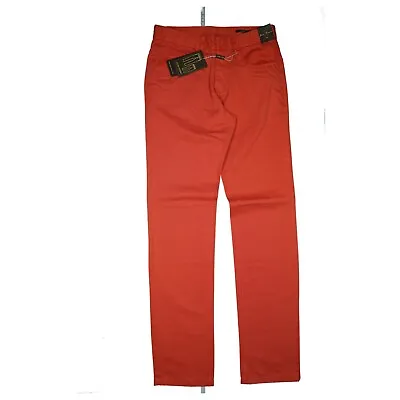Jean Biani Men's Chino Trousers Slim Fit Premium Cotton 46 W29 L32 Salmon New • $75.10