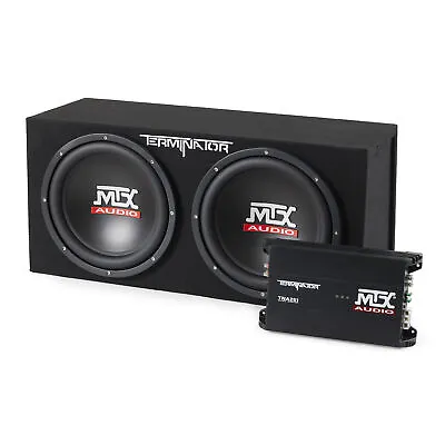 MTX TNP212D2 12  1200W Dual Loaded Car Subwoofer Audio Sub+Box+Amp (Open Box) • $205.02