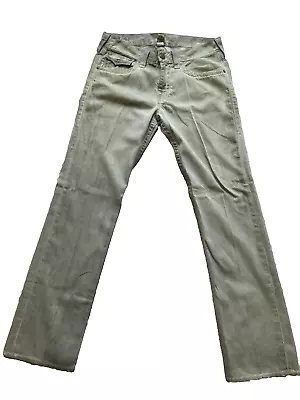 Mens True Religion Green Ricky Size 34 Pre Owned • $0.99