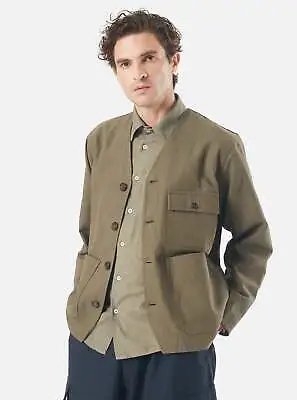 Universal Works Cabin Jacket In Olive Kyo Cotton • £99