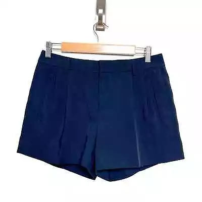 Vince Navy Blue Mid Rise Pleat Trouser Shorts Size 4 • $40