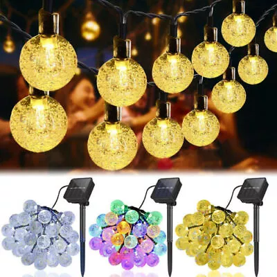 100 LED 12M String Lights Solar Retro Bulb Garden Fairy Ball Hangin Outdoor Lamp • £8.99