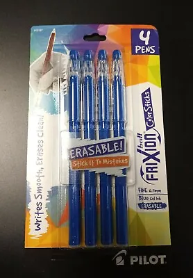 Pilot Frixion Ball Color Sticks Blue Gel Ink Erasable 4 Pens  • $12.99