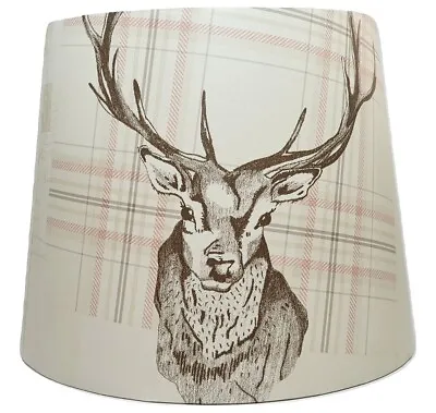 Stag Lampshade Ceiling Light Shade Choice Of Grey Charcoal Cream Deer Head Gifts • £27.99