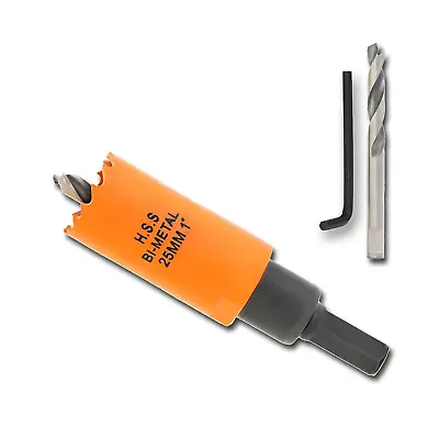 1 Inch Hole Saw With Arbor For Cutting Metal Wood And Plastic 25Mm Bi-Metal Hol • $10.29