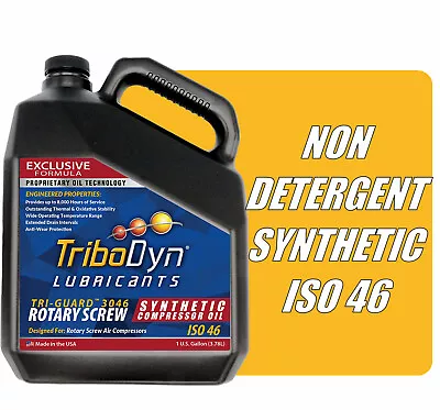 TriboDyn Tri-Guard 3046 ISO 46 Rotary Screw Synthetic Compressor Oil • $369