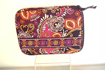 Vera Bradly Sunset Safari Bag Makeup / Tablet Bag 9x7 Inch Purple Orange Flower • $12