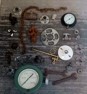 Steampunk Industrial Machine Age Gears Gauges Art Parts Mult Media Sculpture Lot • $9.99