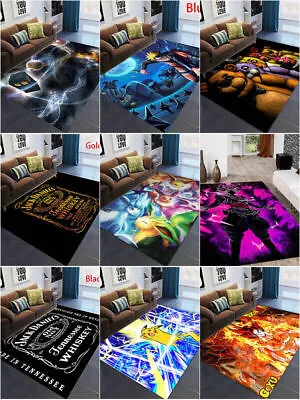 3D Cartoon Floor Carpet Mat Door Rug Area Carpet Bedroom Living Room Anti-Slip • £8.29