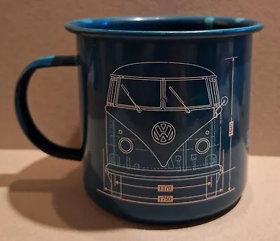 Vintage Enamel Mug - Volkswagen - Draft Designs Kombi Van - Look! • $19
