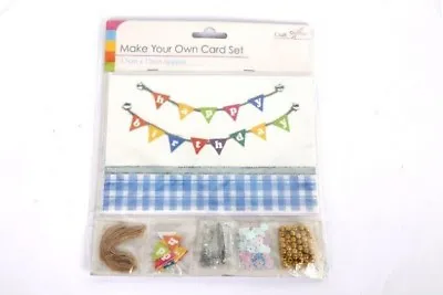Make Your Own Card Set  3pk WITH EMBELLISHMENTS  ENVELOPES CRAFT CARDS • £2.99