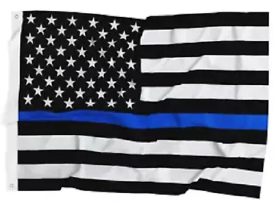 3'x5' Thin Blue Line Police Lives Matter Law Enforcement American USA US Flag • $3.77