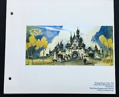 DISNEYLAND Concept Art Lithograph 50th VIP Herb Ryman Sleeping Beauty Castle • $34.99
